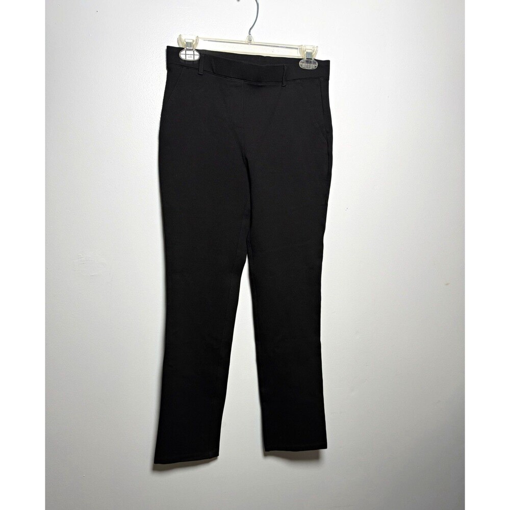 Quince Women’s S Black Solid Dress Pants Straight Leg Pull-On Flat Front